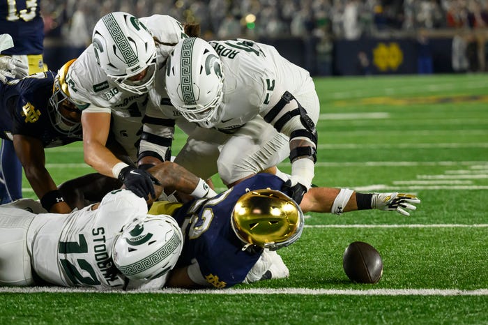 Michigan State’s defense played well against an elite Notre Dame offense